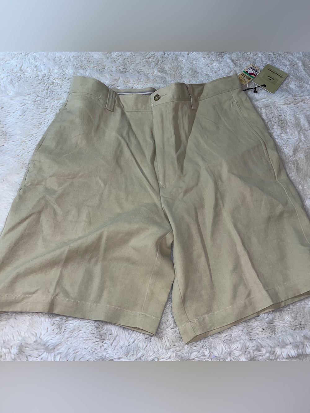 Tommy Bahama Pleated Silk Shorts Mens Size 34 Beige Chino Golf Casual New